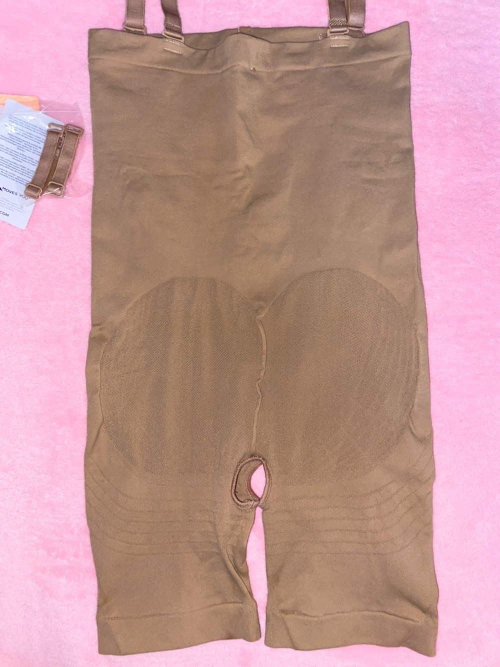 Lycra Shapewear Medium/Large Beige Nude Crotchless Highwaist Stretch Seamless - Picture 2 of 13